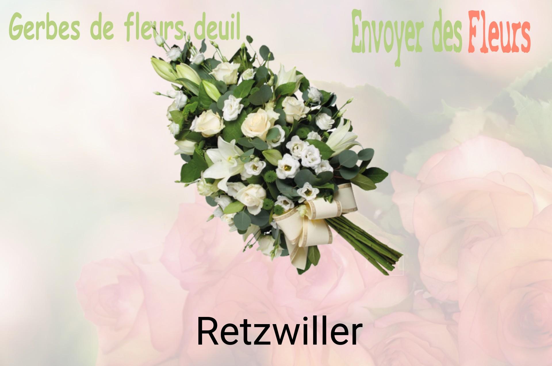 Gerbe de fleurs de deuil livrée à Retzwiller